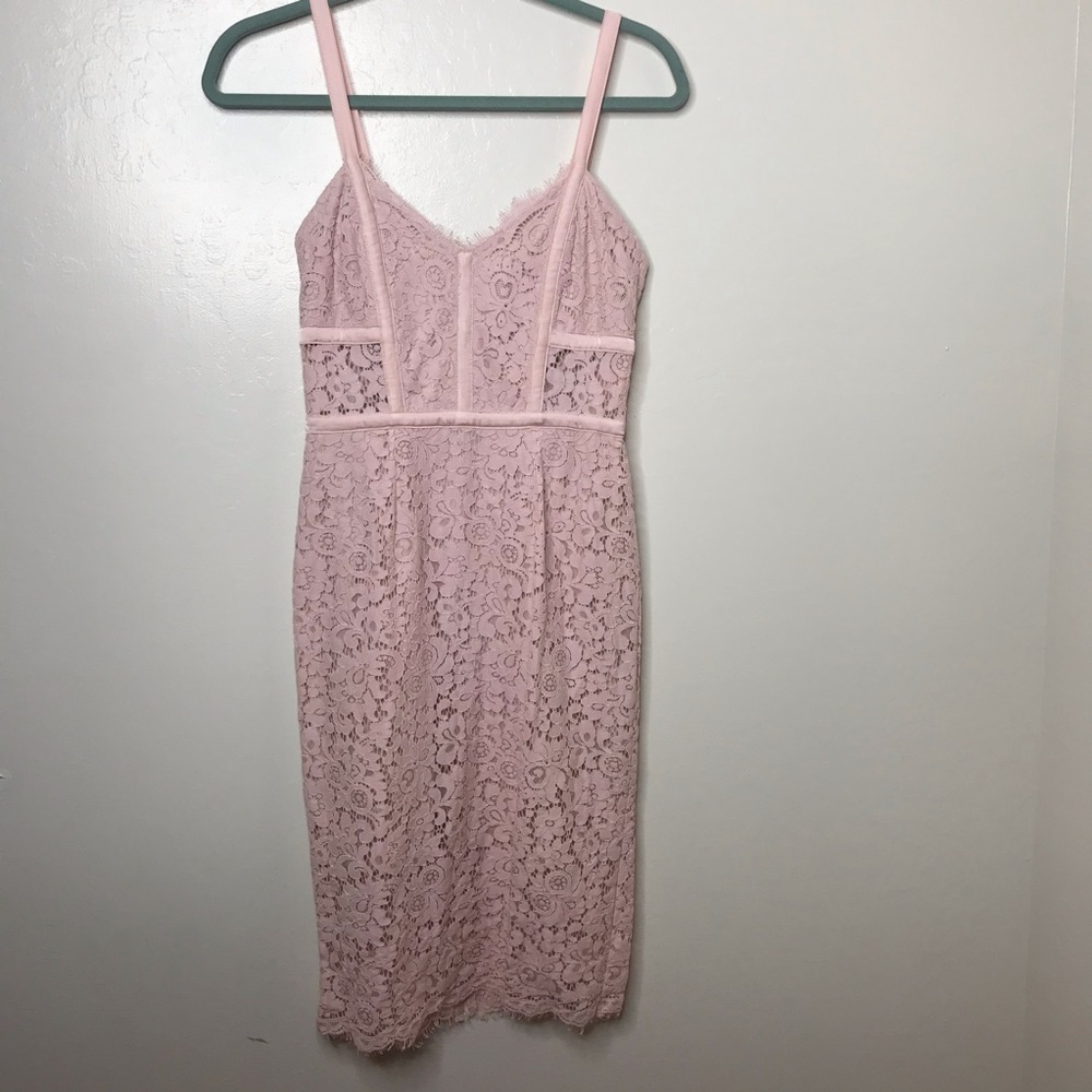 Dusty Rose Lace Strappy Express Dress
